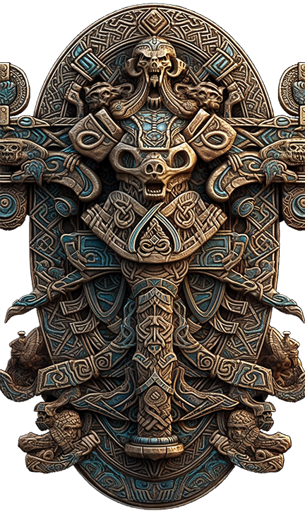 VikingFolk (28) Carved stone with norse knotwork
